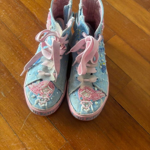 Lelli Kelly kids sneakers boots used, turquoise and pink, size 29