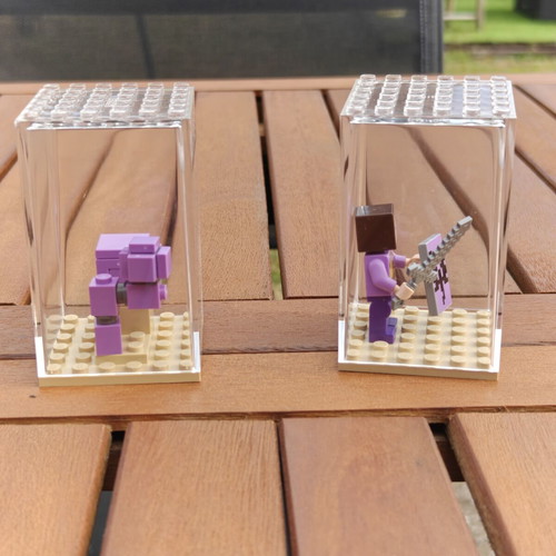 Minecraft LEGO minifigures in display box