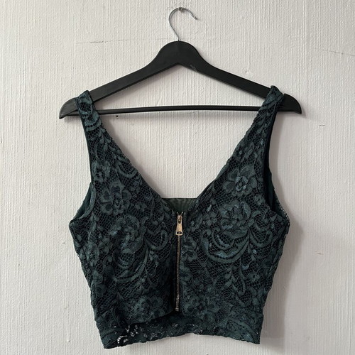 Crop top green used size M-L