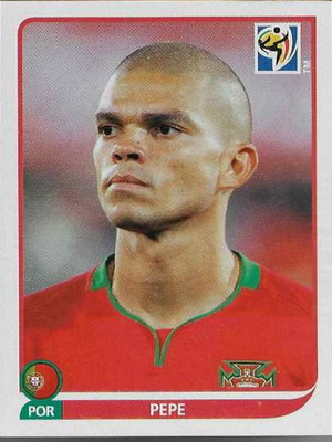Panini FIFA Copa Africa 2010 Pepe sticker like new