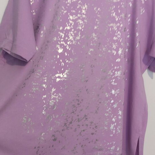 Mat blouse one size new, purple with silver details