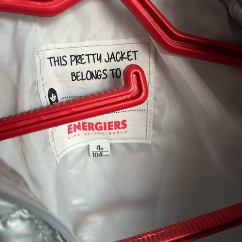 Energiers puffer jacket for 4-year-old girl, silver like new