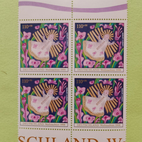 German stamps 1998 first day cover Bonn, 2 unsealed sheets