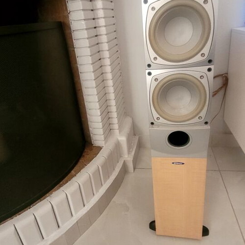 Speaker columns with subwoofer and clear sound