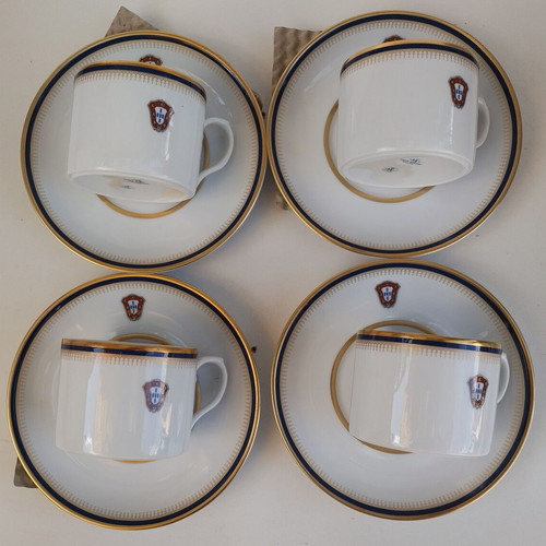 Porcelain coffee and tea cups set new, exclusive to Portuguese royal family