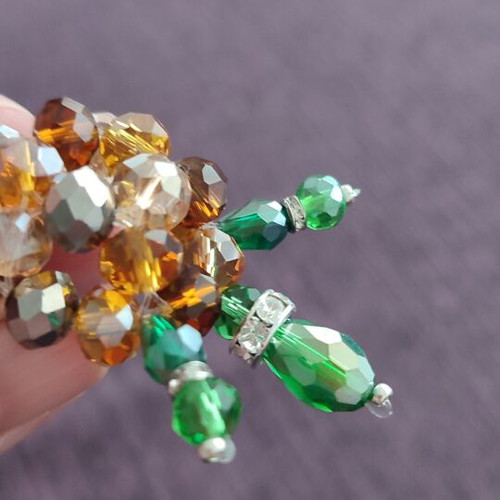 Handmade beaded turtle with Czech glass beads