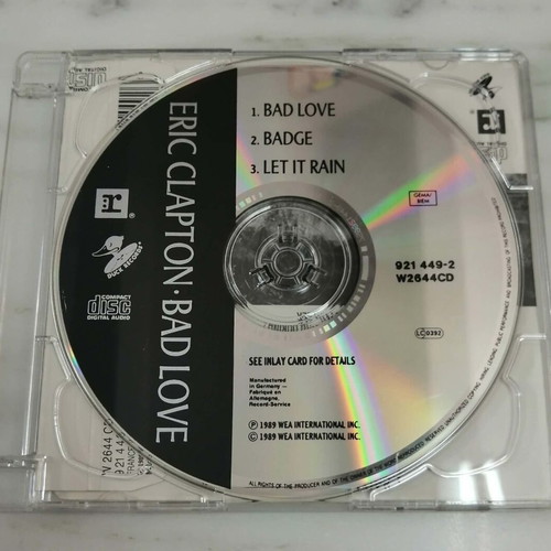 Eric Clapton Bad Love CD single