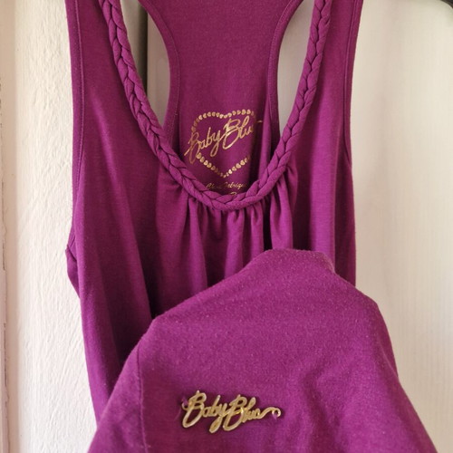 Baby Jem purple blouse Small, long tunic top