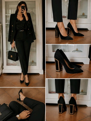 Lara Conte Madrid black pumps size 39