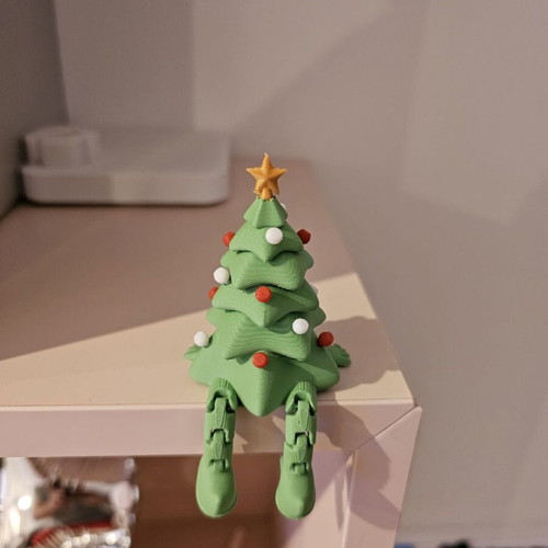 Christmas tree new with ornament and flexible legs 7cm