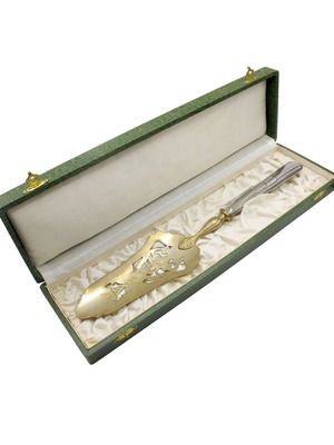 Art Deco Antique Cake Serving Set with Original Box