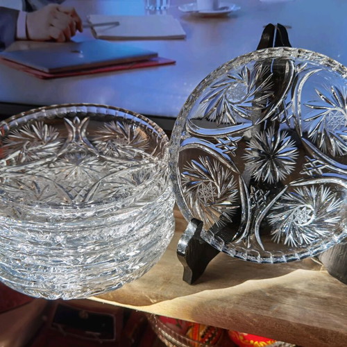 Crystal dessert plates new