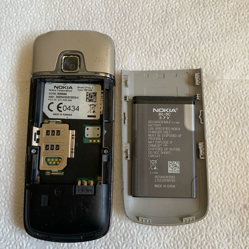 Nokia 2710c-2 mobile phone used, silver, collectible