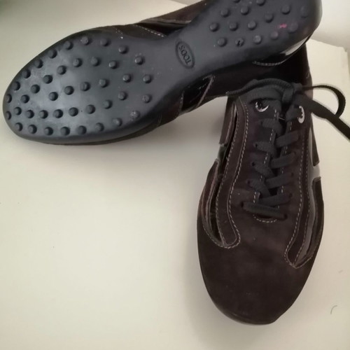 Tod's shoes authentic suede brown used, size 36.5