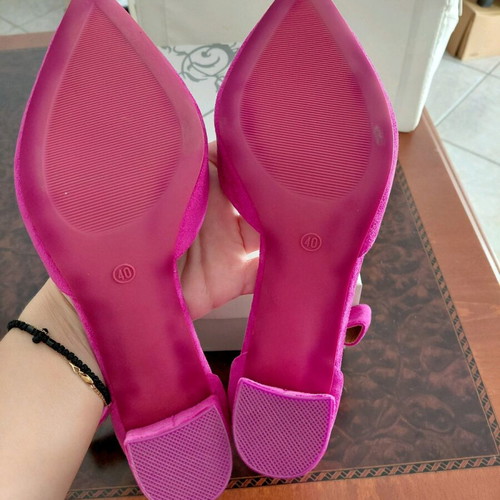 Women's pink pumps new, size 41, with thick 9 cm heel