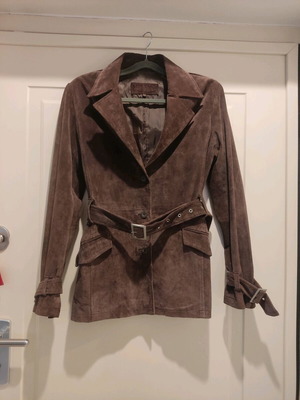 Women's jacket brown like new, leather, size L