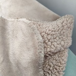 Fleece blankets set of 2 used, beige and pudra, 160x180 cm each