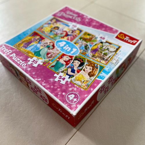 Disney Princess 4 in 1 Trefl Puzzle used