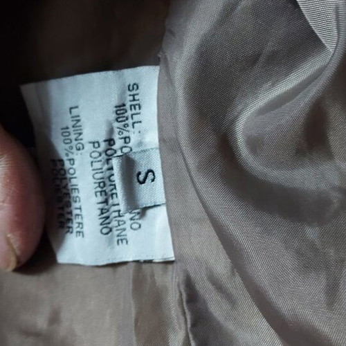 Women's jacket like new, spring and autumn, beige faux leather