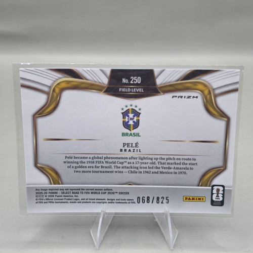 2025-26 Panini Select Road to FIFA World Cup Pelé Orange Mojo Prizm #250