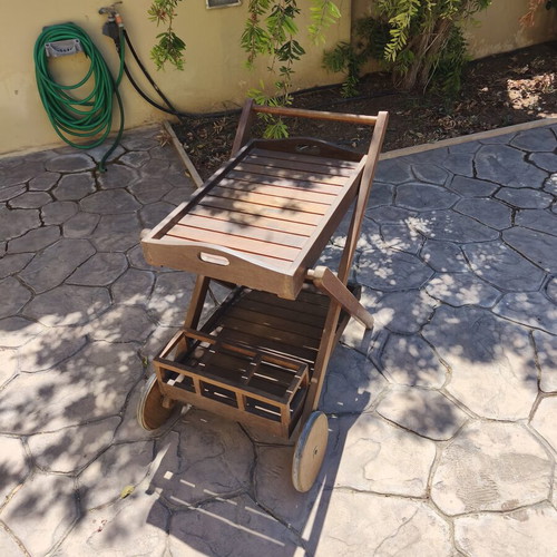 Garden bar cart with removable tray