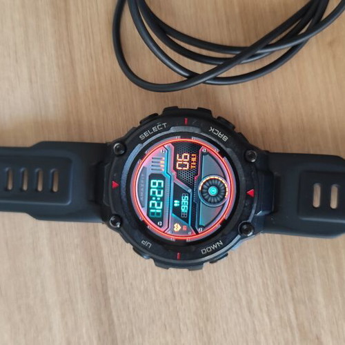 Amazfit T-Rex smartwatch used, rugged design with GPS and 14 sports profiles