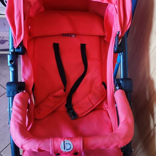 Belletti stroller used with footmuff for newborn and older child