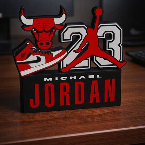 Michael Jordan Chicago Bulls Logo new 3D printed