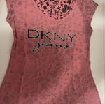 DKNY T-shirt like new, size S-M, black and pink