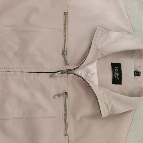 Lussile Leather Jacket Like New, Baby Pink, Size Medium