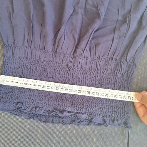 Anel dark blue strapless maxi dress like new, viscose, size small