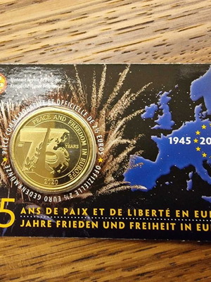Coincard 2.5 Euro 75 Years Peace and Freedom in Europe 2020 new