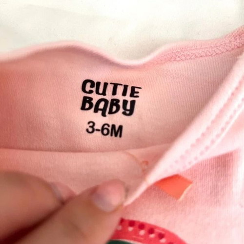 Cutie Baby 2-piece set with hoodie and rainbow bodysuit, 3-6 months