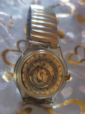 Swatch Zodiac Circle Αυτόματο 1994 σαν καινούργιο, χρυσαφί και ασημί