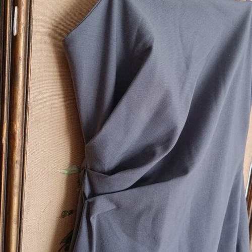 Zara ZW Collection Limited Edition Wool Blend Maxi Dress, Small, Slate Grey