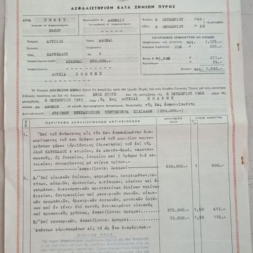 Old insurance policy document