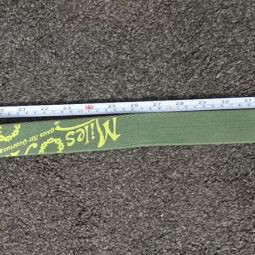 Lanyard Miles belt used, green with crown of thorns design