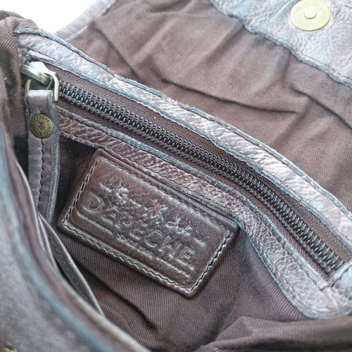 Vintage leather shoulder bag Depeche like new, brown