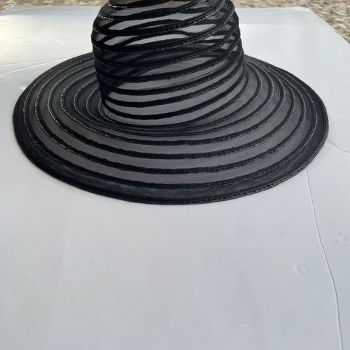 Black hat with transparency like new
