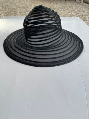 Black hat with transparency like new