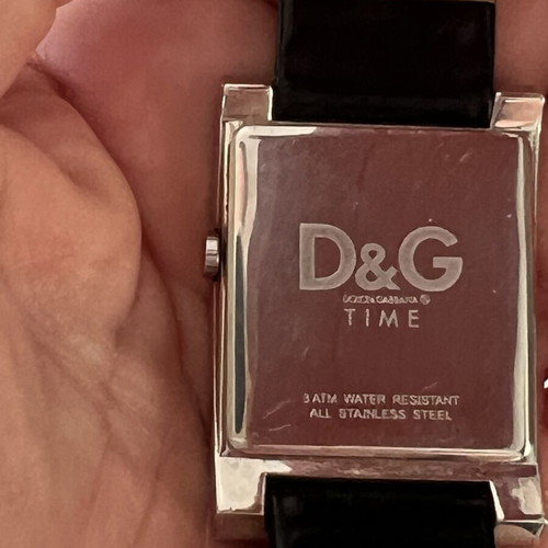 D&G Dolce & Gabbana Time men's watch stainless steel used, black dial