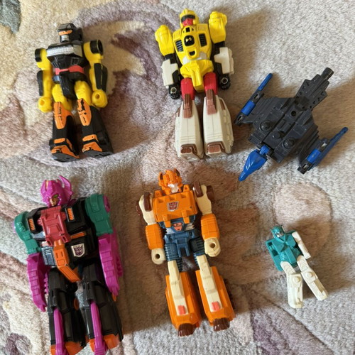 Transformers vintage toys, set of 5 figures