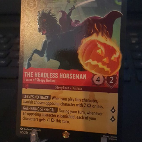 The Headless Horseman Disney Lorcana TCG card like new