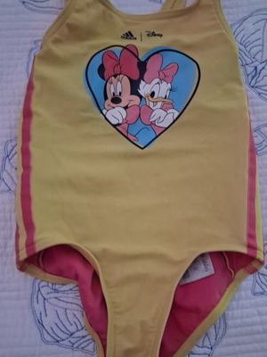 Adidas kids' one-piece swimsuit like new, yellow, size 110 cm