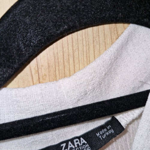 Zara blouse white with wide sleeves, like new, size S