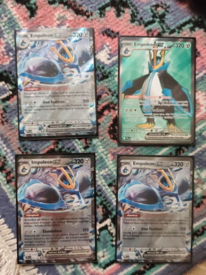 Pokémon Empoleon cards new, one in German