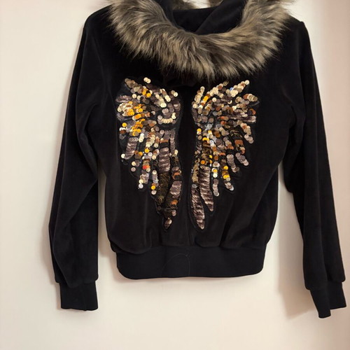 Velvet tracksuit Claire Katrania like new, black, size S