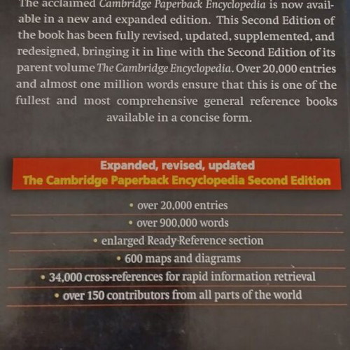 Cambridge Encyclopedia collectible edition 1995 new