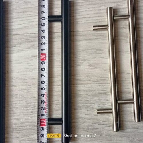 Kitchen furniture handles new, set with bolts, stainless and powder coated