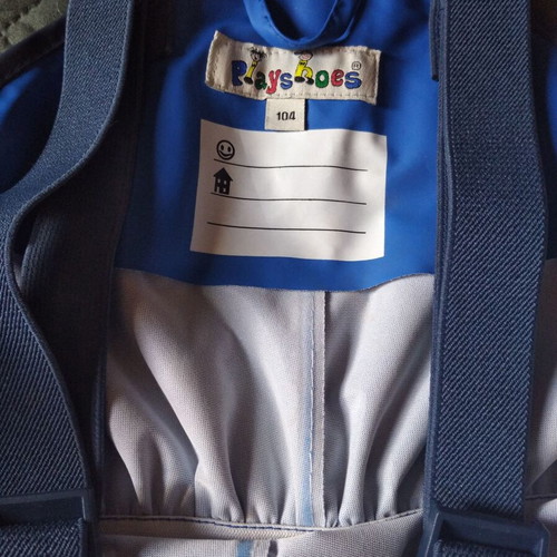 Playshoes Regular "Hai" Blue Waterproof Suit New Size 104cm